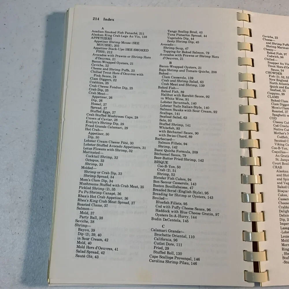 vintage cookbook Galley Greats fish seafood 1982 National Fisheries Institute
